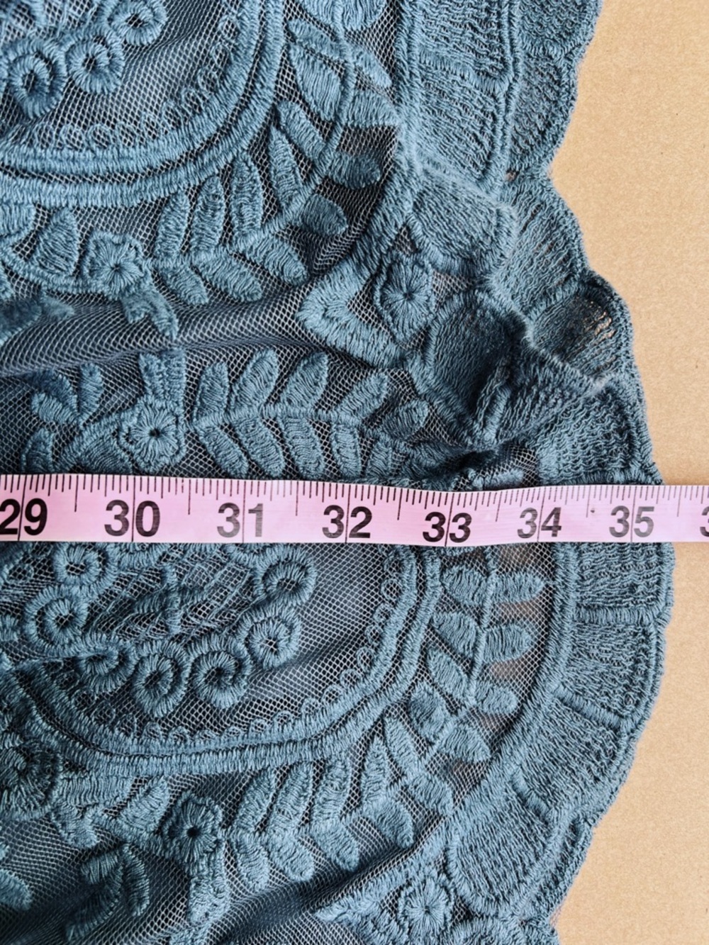 Monoreno Lace Crochet Boho Mini Dress Blue Sleeveless Flowy Size S - Picture 8 of 9